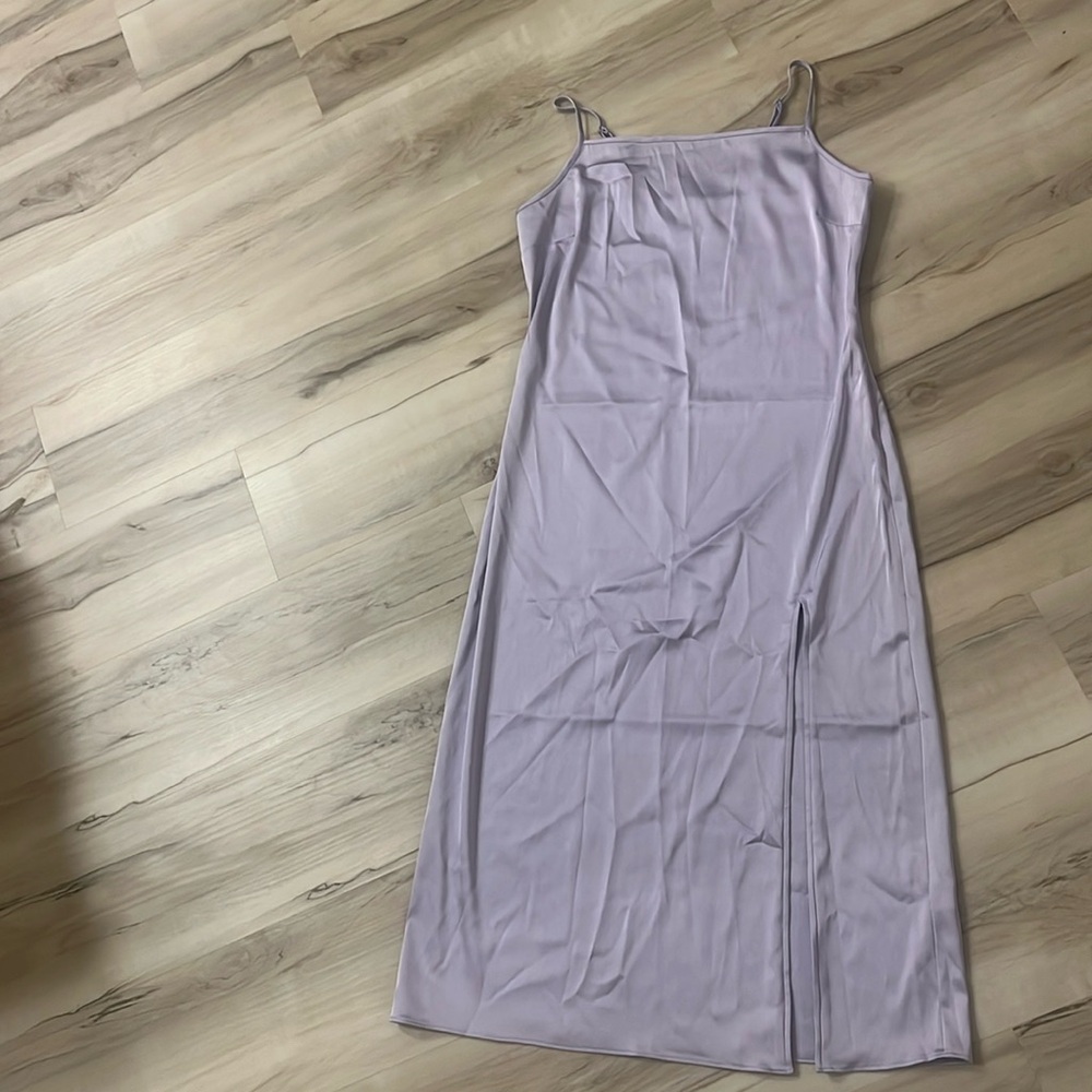 Light purple satin dress S